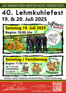 40. Lehmkuhlefest – Ein Jubiläum zum Feiern!