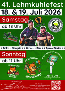 41. Lehmkuhlefest – 18. und 19. Juli 2026